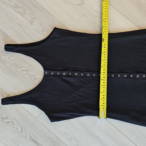 LucyLove Snap It Up Button Down Ribbed Bodycon Sleeveless Dress Small - Picture 6 of 15